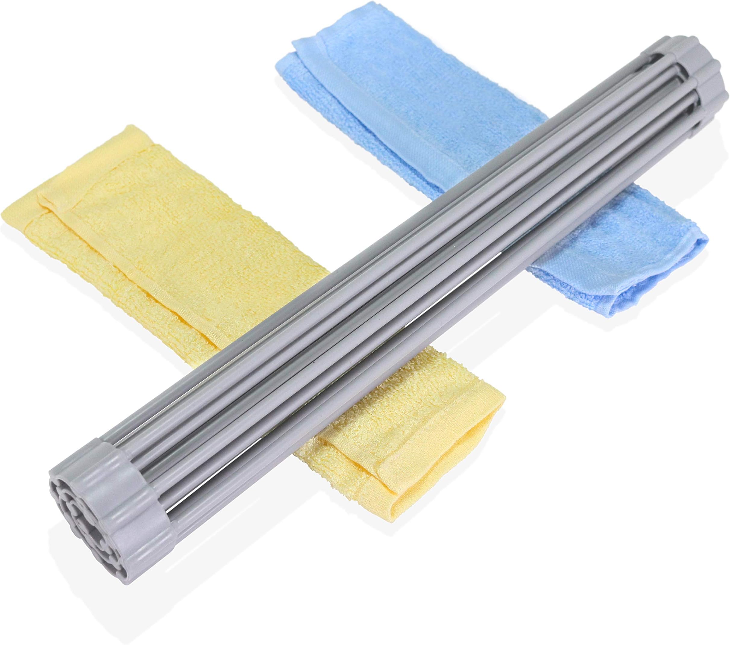 Gavanto Rollup Sink Drying Rack - Foldable Over Sink Dish Rack Drainer Mat Complete with 2 Kitchen Towels