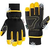 HODUP Insulated Synthetic Leather Winter Work Gloves - 3M Thinsulate, Fleece-Lined, Water-Resistant
