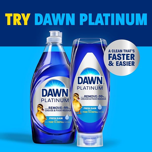 DAWN ULTRA ORIGINAL DISH SOAP REFILL JUG, LARGE SIZE ORIGINAL BLUE LIQUID DISHWASHING DETERGENT, POWERFUL DAWN DISH SOAP FOR GREASE, 51.5 OZ