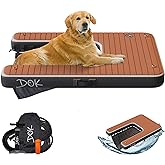 DOK Dog-DOK Inflatable Dock Platform: Safe &amp; Easy Water Access for Dogs Up to 250 lbs; Floating Non-Slip EVA Foam with Dog Boat Ramp for Pool, Dock, &amp; Lake | Military Grade &amp; High Visibility