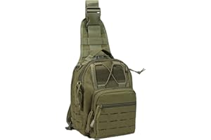 BOMTURN Tactical Backpack-1000D Waterproof Military Backpack/Laser-Cut/CCW Bags Sling Bag Tactical Satchel Shoulder Bag Men
