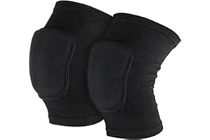 Sibba Kids Knee Pad, Breathable Elastic Knee Brace, Anti-Slip Padded Sponge Knee Protector for Volleyball Dance Running Skating Basketball Football Sports (Black)