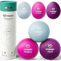 FitBeast Lot De 6 Balles De Musculation Pour Les Doigts - 3 Niveaux De Force + 3 Balles Anti-stress - Pour Main, Rééducation, Force De Préhension
