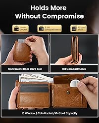 Genuine Leather Wallet for Men - Top Grain & RFID
