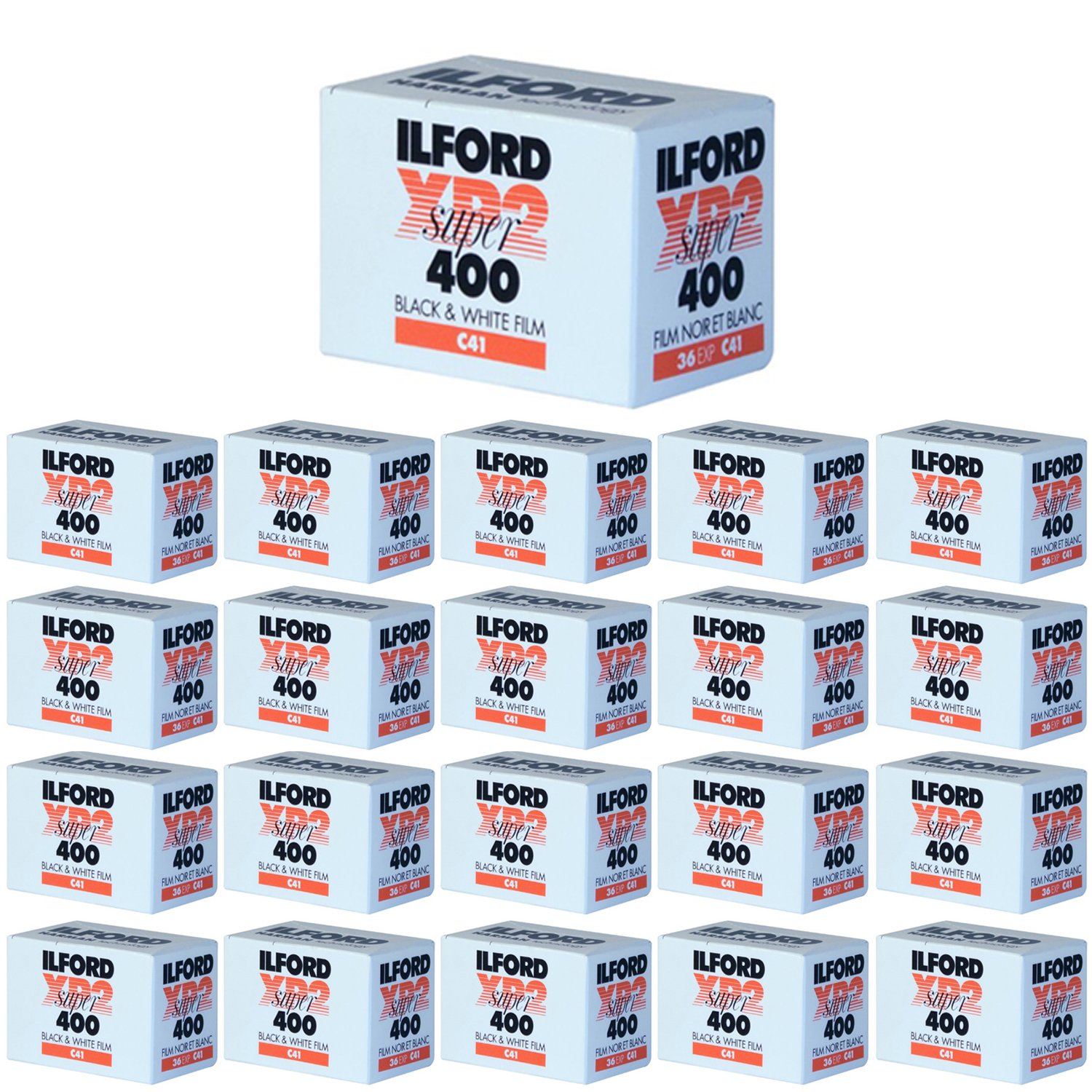 Ritz Camera Pack of 20 Ilford XP-2 Super 400 135-36 Black & White Film