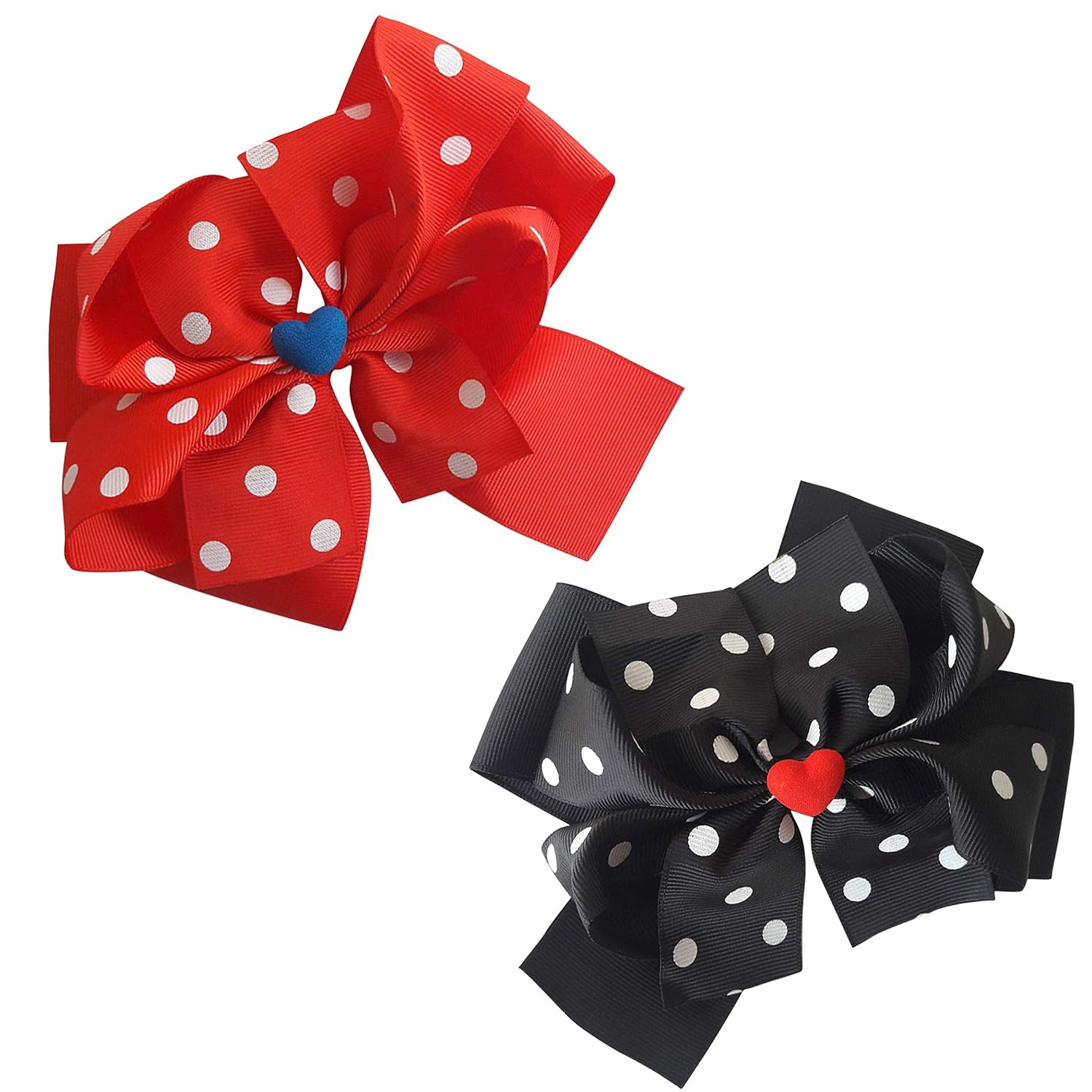 Tied Ribbons Set Of 2 Women Hair Bow Clip For Any Hair Styling And