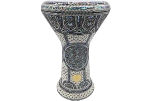 The Gawharet El Fan 18.5" Darbuka Doumbek Drum Sombaty Size, Green Mother of Pearl (Hercules)