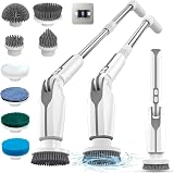 Leebein Electric Spin Scrubber Upgraded 8 Brush Heads Remote Control