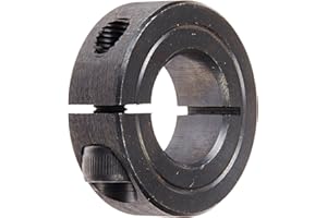 Climax Metals 1C-075 Black Oxide Plated Mild Steel Clamping Collar, 3/4" Bore, 1-1/2" Outside Diameter, 1/2" Width, 1/4"-28 x 5/8" Clamp Screw