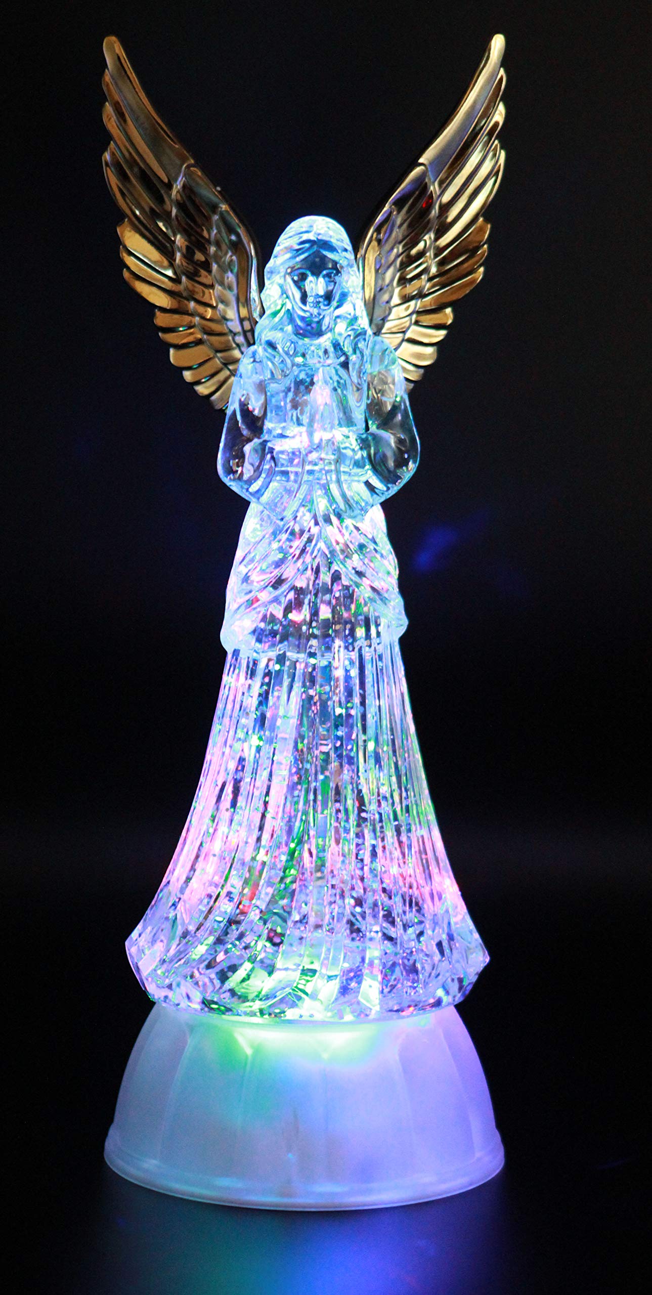 Angel LED Lighted Sparkling MultiColor Changing Figurines 12.5