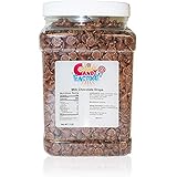 Sarah's Candy Factory Premium Milk Chocolate Chips Baking Drops in Jar, 3 Lbs l For Cookies, Muffins, Cakes & Pastries Fondue