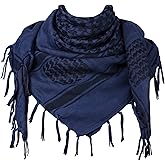 Aonal Military Shemagh Tactical Desert Scarf, 100% Cotton Keffiyeh Neck Head Scarf Wrap for Men Women