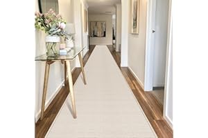 GOYLSER 20 ft Extra Long Runner Rugs for Hallways, Rubber Backed Kitchen Floor Mat Non Slip, Absorbent Beige Entry Way Runner Rugs Indoor