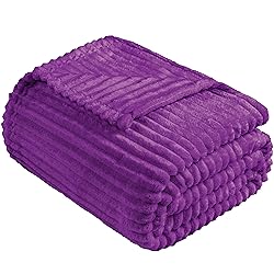 Vessia Flannel Fleece Throw Blanket for