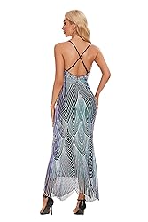Women's V Neck Spaghetti Straps Sequin Sparkly