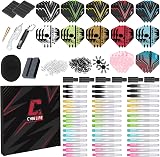 CyeeLife Dart Accessories Kit Professional Darts Set Flights Shafts Sharpener