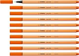 STABILO point 88 Fineliner Pack of 10 Pale Vermillion 0.4 mm