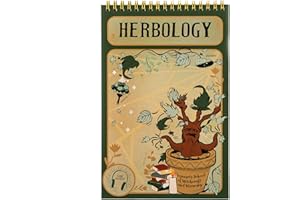 CON*QUEST Conquest Journals Harry Potter Herbology Top-Spiral Steno Notepad, 6''x9'', Durable Bookboard-Wrapped Backboard, 50 Sheets Lined List Pages, 60 lb. Paper, Officially Licensed