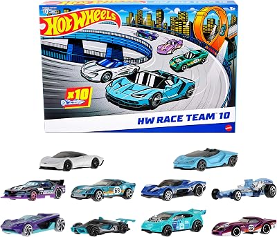 Coffret de 10 Voitures de course Jouet (Styles Divers)