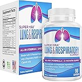 Lung & Respiratory 3-Month Support Supplements 10-in-1 Formula | 90-Day Bulk Supply | 90 Capsules
