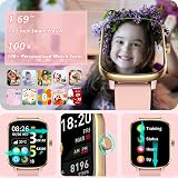 Popglory Smart Watch 1.69" 44mm Fitness Tracker Blood Pressure Heart Rate view 2