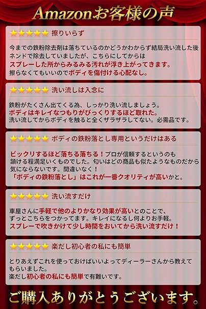 Amazon Carzoot 車 ボディ 鉄粉 除去 鉄粉除去 洗車 ボディクリーナー カーシャンプー ボディクリーナー 車 バイク