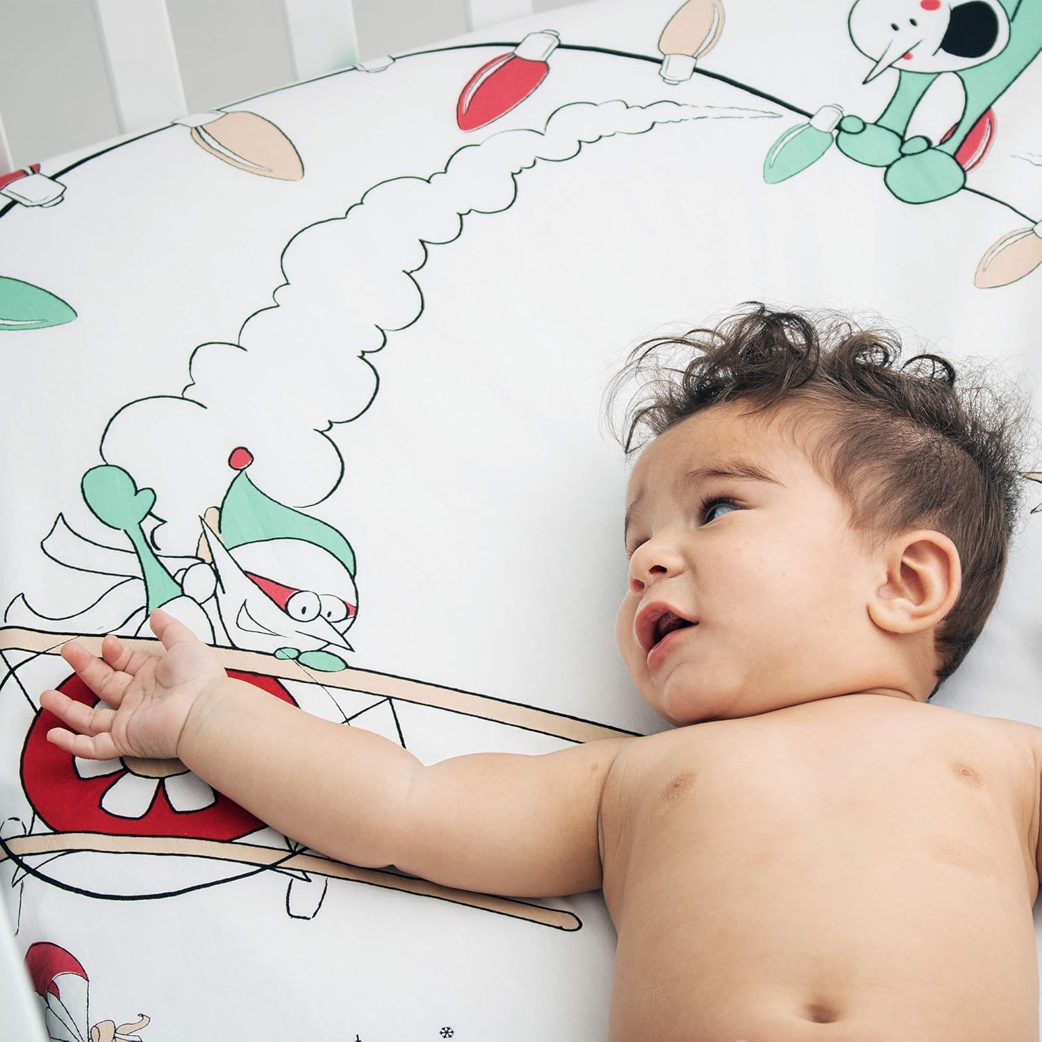 christmas baby crib sheets