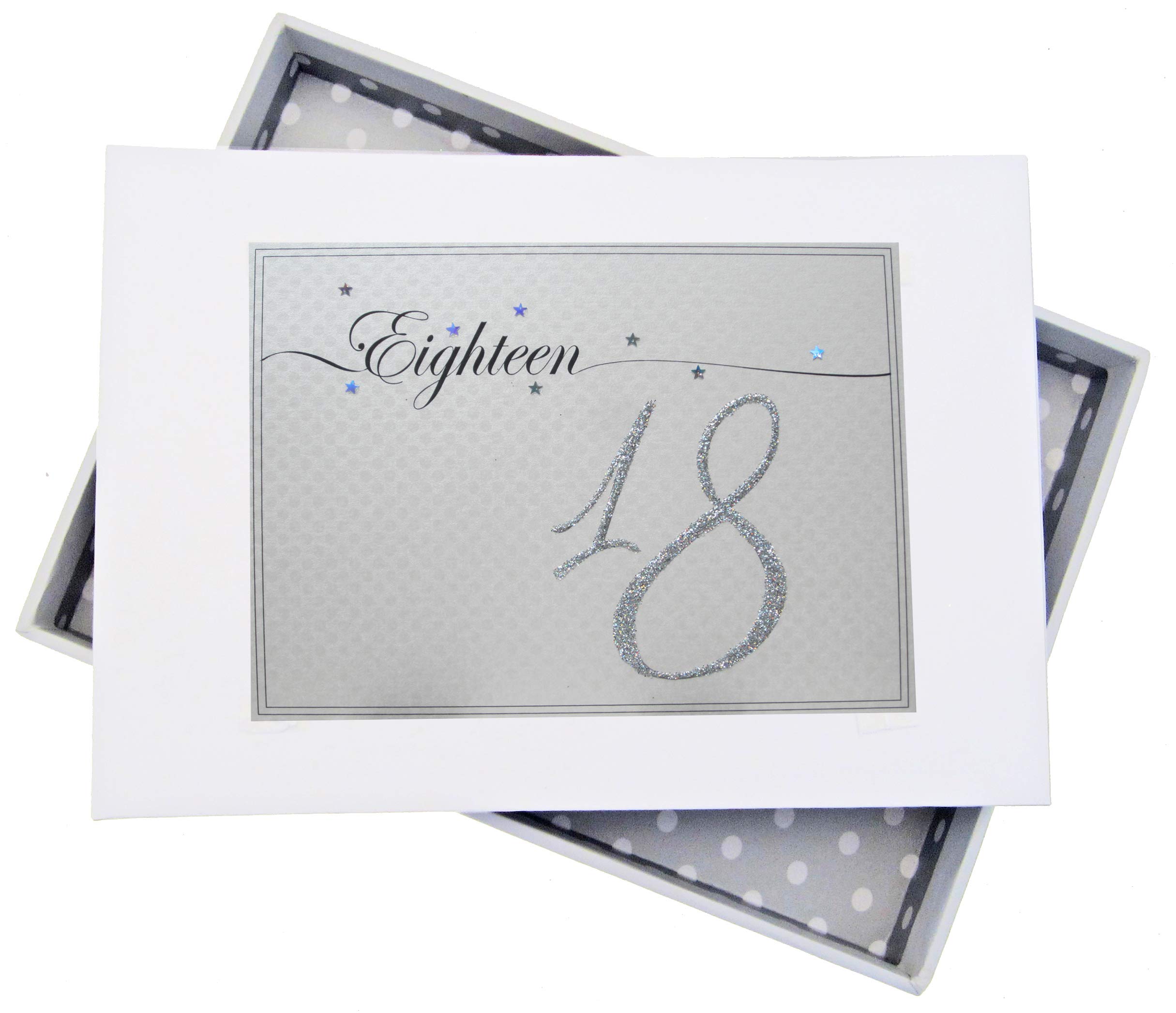 White Cotton Cards LLN18T Mini"Eighteen Holographic, Sparkly" 18th Birthday Photo Album