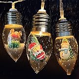 Christmas Tree Lights for Indoor, Snow Globe String