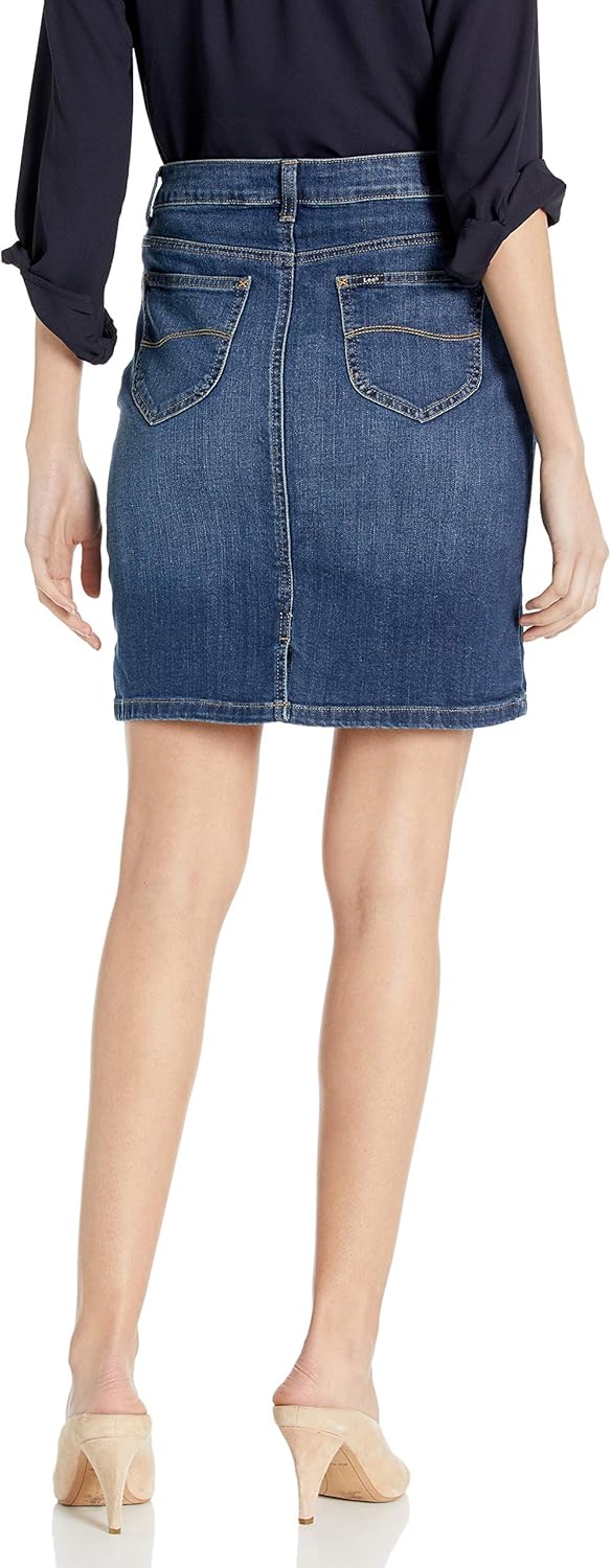 Lee Women's Regular Fit 21" Denim Skirt at  Women’s Clothing store