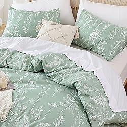JANZAA Queen Comforter Set Sage Green Comforter