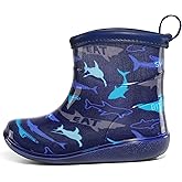 K KomForme Toddler Rain Boots Baby Easy-on Rain Shoes Lightweight Waterproof for Boys and Girls