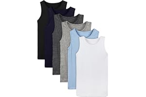 Cooraby 6 Pack Toddler Tank Top Kids Undershirts Soft Undershirt for Boys and Girls