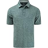 Fabugi Men's Quick Dry Golf Polo Shirt Moisture Wicking Performance Short Sleeve Athletic Golf Shirts for Men