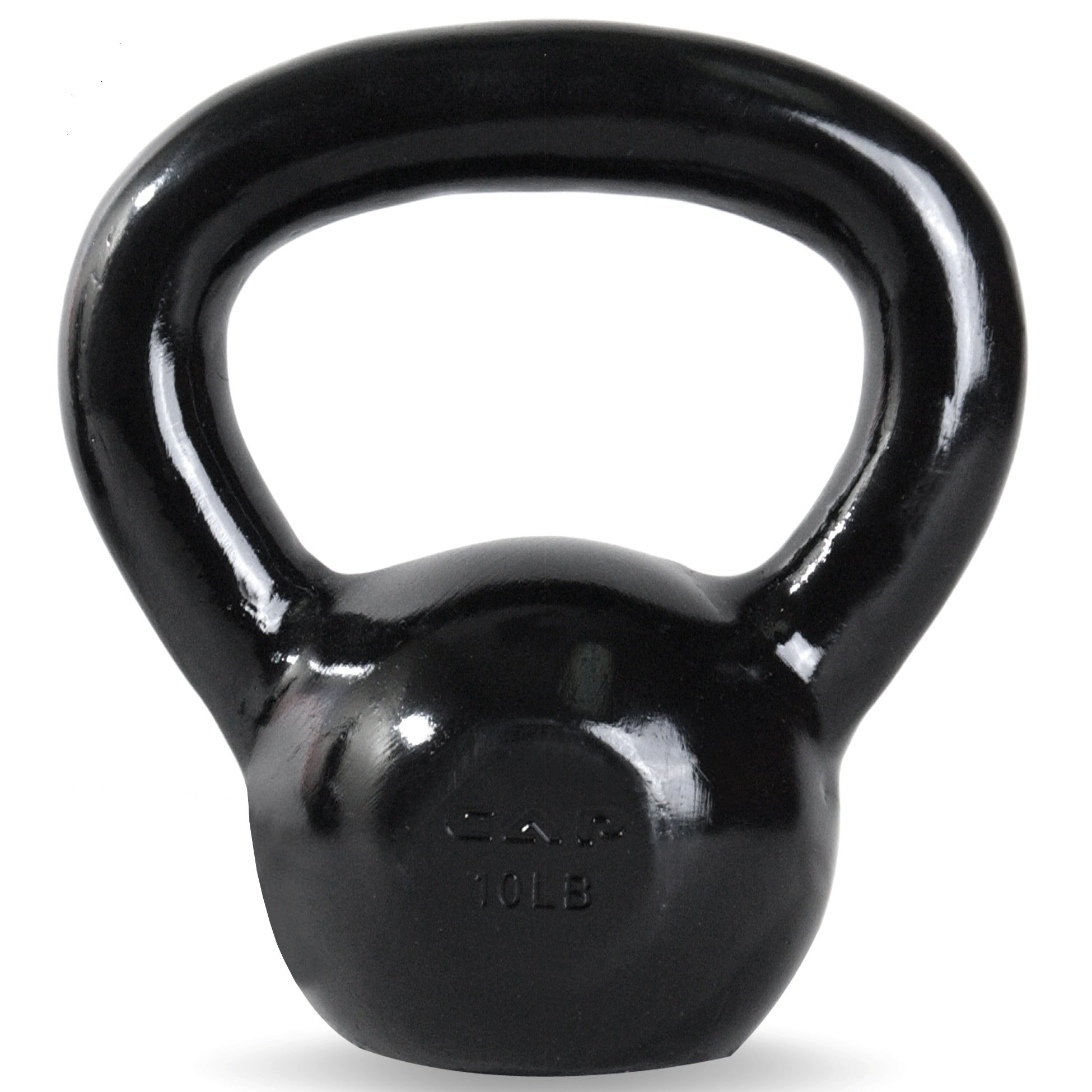 Photo 1 of CAP Barbell Black Enamel Coated Cast Iron Kettlebell, 10 lb