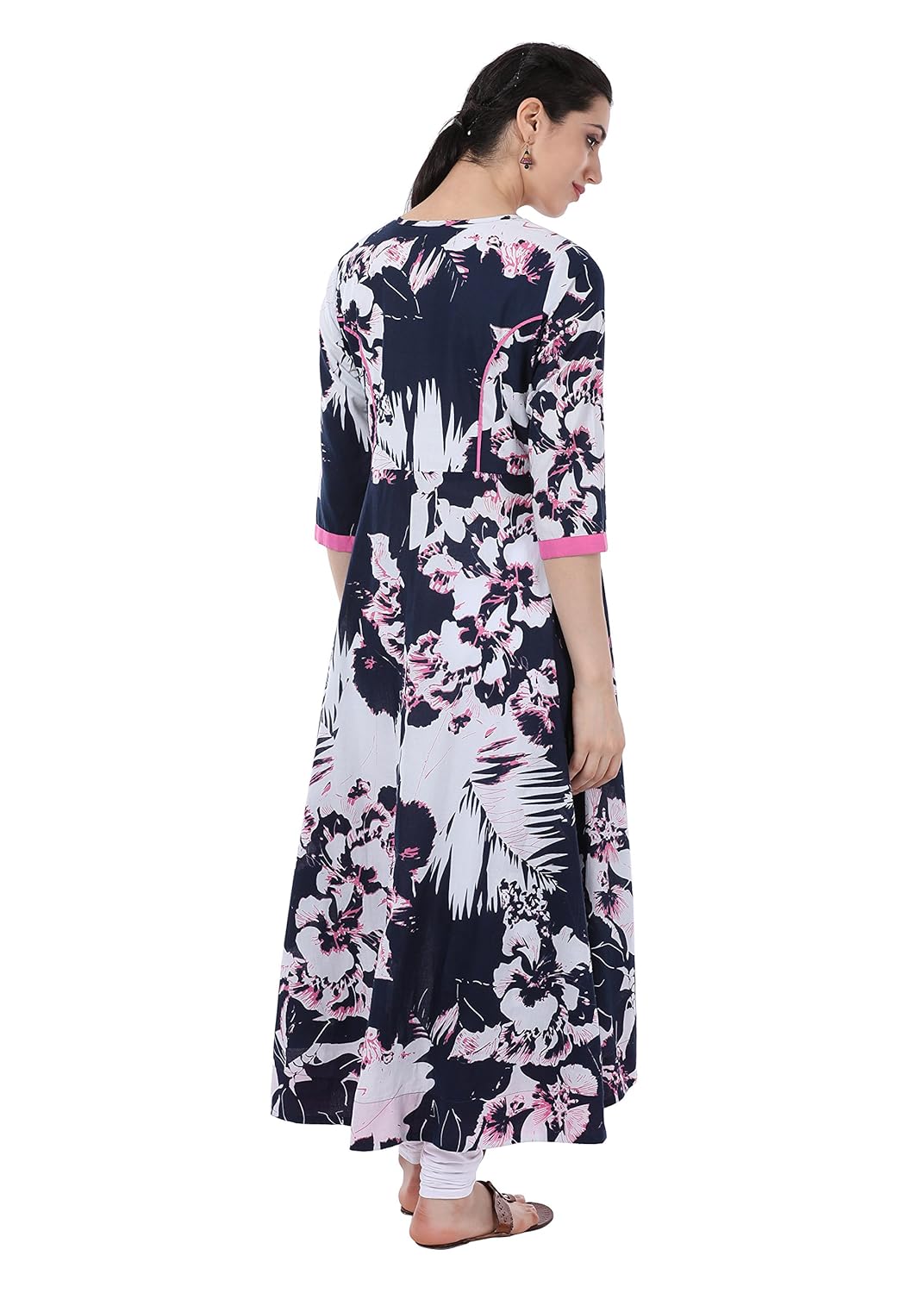 amayra women's cotton anarkali printed kurti