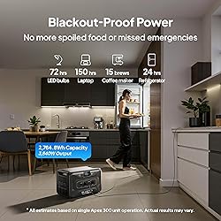 BLUETTI Apex 300 Portable Power Station with SolarX