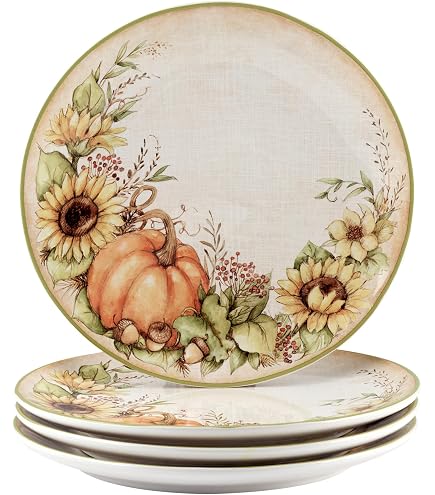 Square Fall Plate Appetizer Plates Certified International Harvest Splash Canape Plates ...
