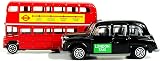TB Diecast London Bus and Taxi Set Souvenir Moving Wheel Action view 7