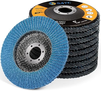 SATC Flap Discs 40 Grit 125mm Zirconia 10 Pack for Angle Grinder