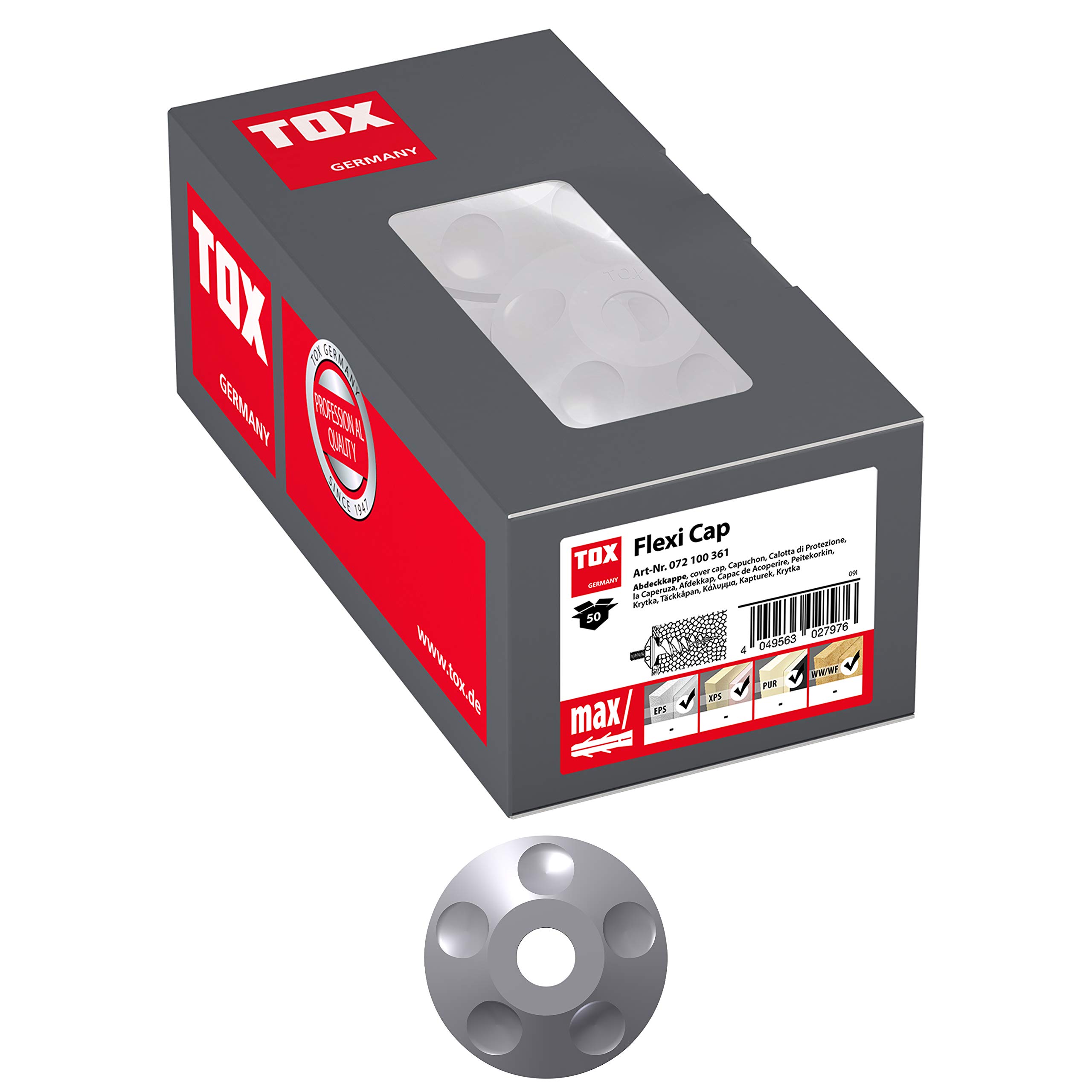 TOX Cover Cap Flexi Cap M10, 50 Pieces, 072100361