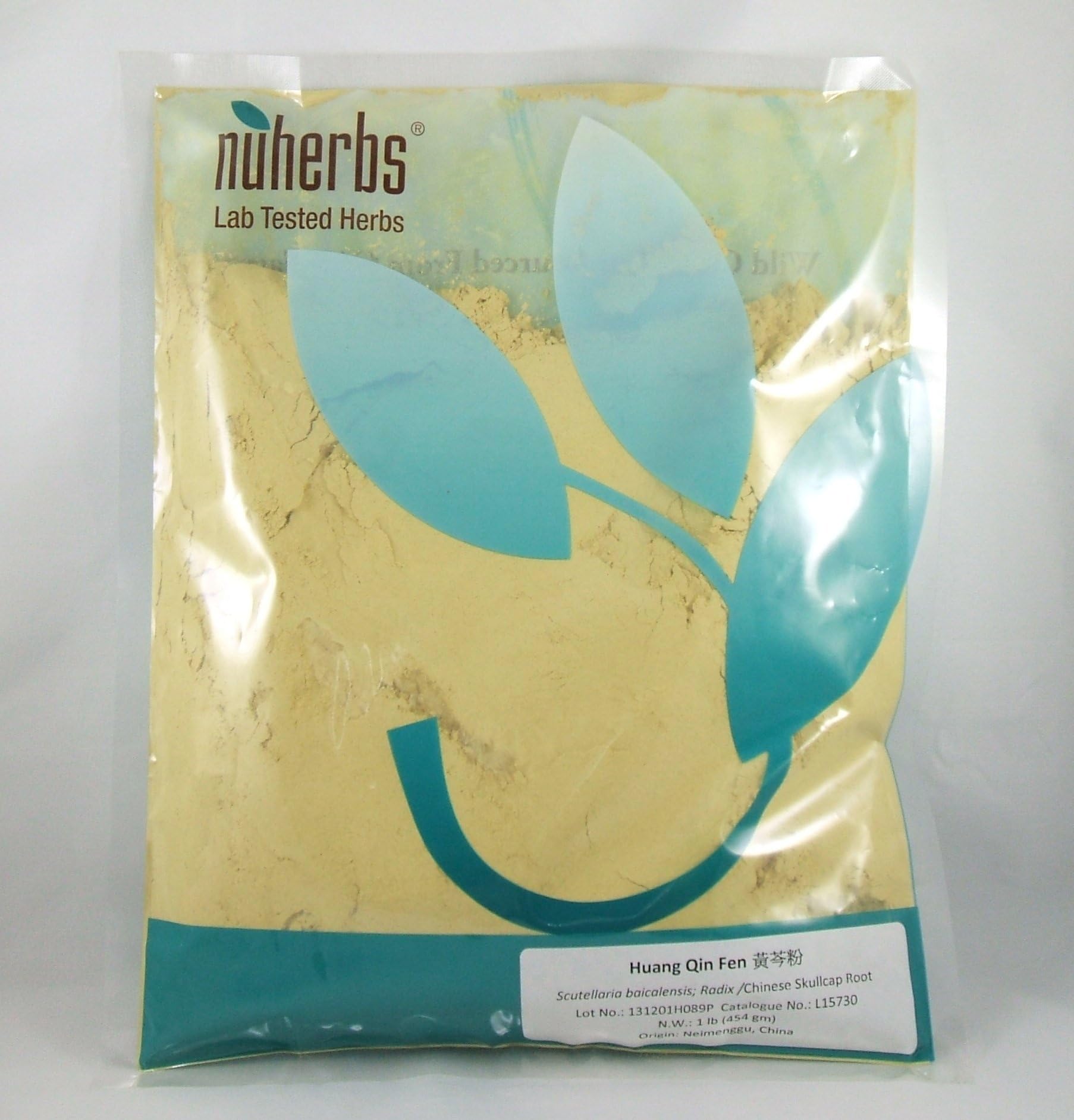 Nuherbs Chinese Skullcap Root Powder / Scutellaria Baicalensis / Huang Qin Fen, 1lb Bulk Herb Powder