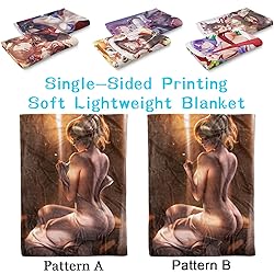 itakkaito Flannel Fleece Throw Blanket Naked Waifu