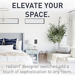Legrand radiant TM873BKCC10 15 Amp Rocker Wall