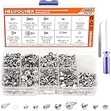 HELIFOUNER 480 Pieces Computer Standoffs Screws Assortment Kit for 2.5" SSD, Hard Drive, Computer Case, Motherboard, Fan Powe