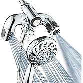 AquaDance High Pressure 156-mode Handheld Shower Head Combo with Hydro Arms | Luxury 14-zone System with Magnetic Docking, 314 Anti-clog Power Jets, Dual Adjustable Arms, Long 6 ft. Metal Hose / Chrome