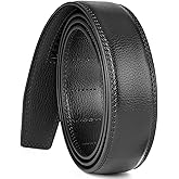 SENDEFN Ratchet Belt Replacement Strap 1 3/8", Leather Belt Strap for 35MM Slide Click Buckle