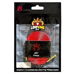 Loop King Laces - Premium Red Flat Leather Shoe