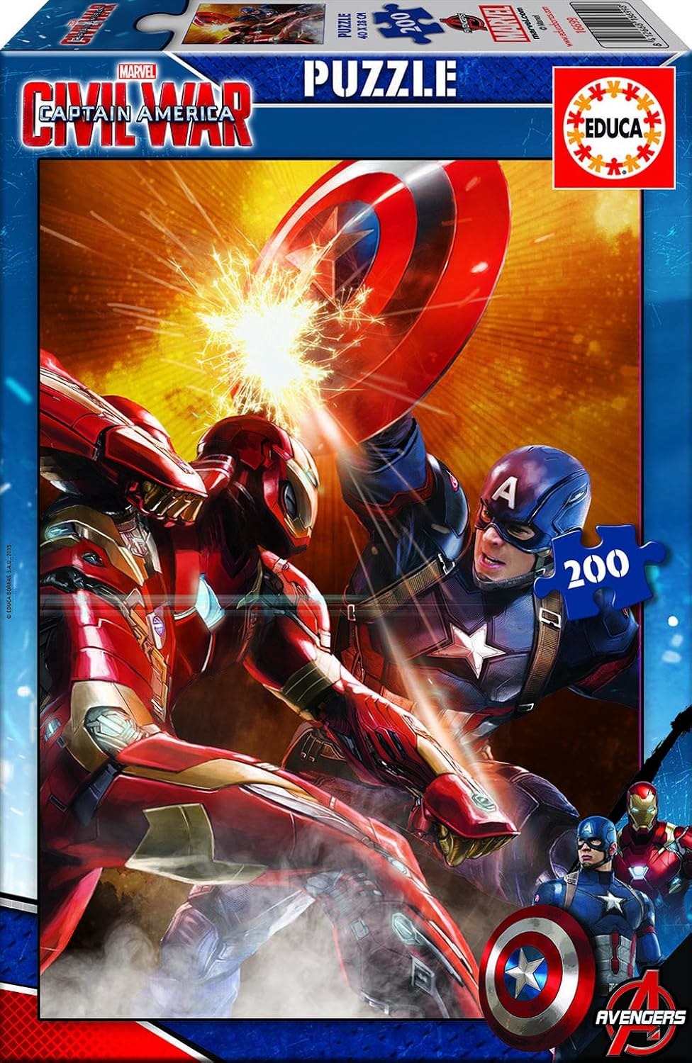 Capitán America - Puzzle Civil War, 200 Piezas (Educa Borrás 16699 ...