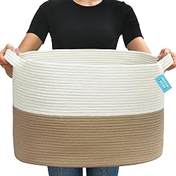 OrganiHaus XXX Large Cotton Rope Basket for